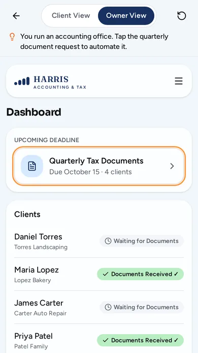 Harris Accounting & Tax — Automated Client Follow-Up